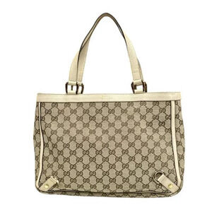 Gucci Abbey Tote Bag GG Canvas Beige